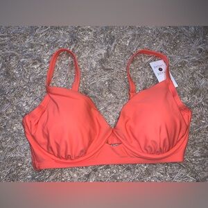 Shade & Shore Coral Bikini Top - Padded - 34DD NWT